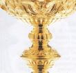  Baroque Star Shaped Base Chalice & Scale Paten w/Ring 