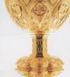  Gothic Octagonal Chalice & Scale Paten w/Ring 