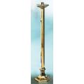  Floor Candlestick | 44" | Brass Or Bronze | Hexagonal Column & Base 