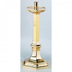  Paschal Candlestick | 28\" | Brass Or Bronze | Hexagonal Column & Base 