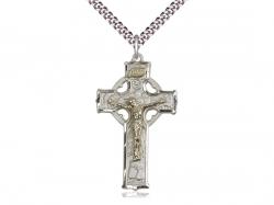  Celtic Crucifix Two Tone Neck Medal/Pendant Only 