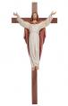  Risen Christ on Cross Statue in Maple or Linden Wood, 6" - 35"H 