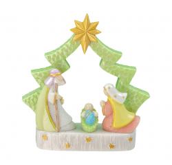  KIDS RESIN CHRISTMAS TREE WITH HOLY FAMILY 