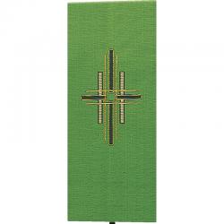 Green Ambo/Lectern Cover - Crosses Motif - Omega Fabric 