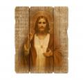 SACRED HEART OF JESUS SMALL VINTAGE PLAQUE WITH HANGER 