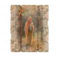  MADONNA OF THE WOODS SMALL VINTAGE PLAQUE WITH HANGER 