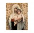  BOUGUEREAU MADONNA OF THE ROSES VINTAGE PLAQUE WITH HANGER 