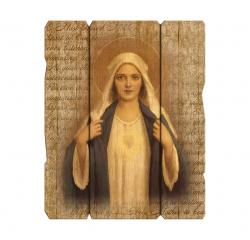  IMMACULATE HEART OF MARY LARGE VINTAGE PLAQUE WITH HANGER 