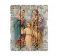  HOLY FAMILY VINTAGE PLAQUE WITH HANGER 