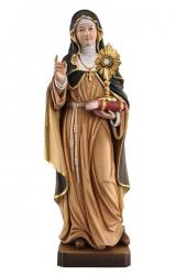  St. Clare w/Monstrance Statue in Maple or Linden Wood, 6\" - 71\"H 