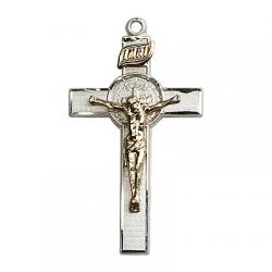  St Benedict Crucifix Two Tone Neck Medal/Pendant Only 