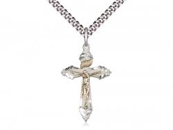  Crucifix Two Tone Neck Medal/Pendant Only 