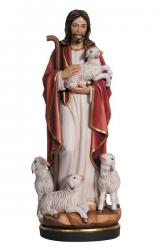  Jesus the Good Shepherd Statue in Maple or Linden Wood, 6\" - 71\"H 