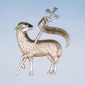  Satin Finish Bronze "Lamb of God" Symbol/Emblem (A): 268 Style - 10" Ht 