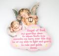  GUARDIAN ANGEL WITH LAMP CLOUD SHAPED HANGING CRIB MEDAL 