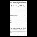  Notification of Marriage: 3 Part Set 