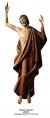  Risen Christ/Resurrection Statue 3/4 Relief in Linden Wood, 48"H 