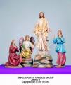  Small Easter Garden Scene Statue w/Four Figures & Two Bases in Fiberglass, 30"H 