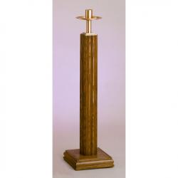  Satin Finish Wood/Bronze Paschal Candle Stand (A): Style 2828 - 1 15/16\" Socket - 44\" Ht 
