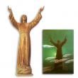  "Christ of the Deep" Statue in Fiberglass, 60" & 74"H 