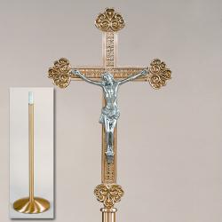 High Polish Finish Bronze Floor Processional Crucifix: 2952 Style - 87\" Ht 