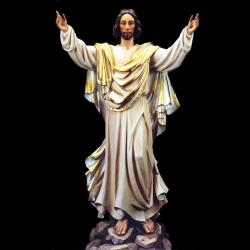  Risen Christ/Resurrection Statue in Linden Wood, 12\" - 62\"H 