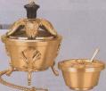  Thurible & Incense Boat | Bronze Or Brass | Embellished Lid & Base 
