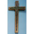  Cross | Wall | 7 Sizes | Wood | Bronze Or Brass Accent 