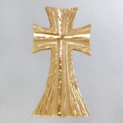  Flared Cross Plaque | 3” x 5-3/4” | Aluminum Or Bronze | Textured 