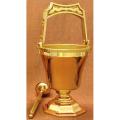  High Polish Finish Bronze Holy Water Pot & Sprinkler: 3055 Style - 12.5" Ht 