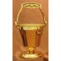  Satin Finish Bronze Holy Water Pot & Sprinkler: 3077 Style - 11.5" Ht 
