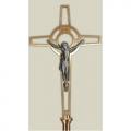  Satin Finish Processional Bronze Floor Crucifix: Style 3085 - 86" Ht 