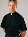  Black Classico Short Sleeve Tab Collar Clergy Shirt 