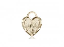  Our Lady of Guadalupe Heart/Recuerdo Neck Medal/Pendant Only 