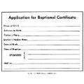  Application for Baptismal Certificate Form Pad/50-OA320 