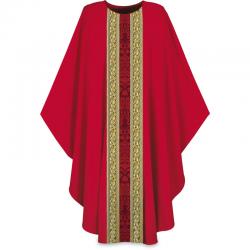  Red Gothic Chasuble - Brugia Fabric 