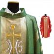  JHS Panel Chasuble/Dalmatic in Michelangelo Fabric 