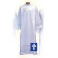  Deacon's Cross Adult/Clergy Alb with Woven Lace Bands (100% Polyester) 