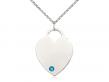  Small Heart Neck Medal/Pendant w/Zircon Stone Only for December 