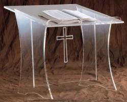  Acrylic Table Top Lectern - No Cross - 20\" W 