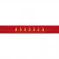  Red Interchangeable Superfrontal - Flames Motif - Omega Fabric 