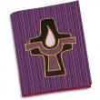  White Bible or Lectionary Cover - Cross Motif - Choral Fabric 