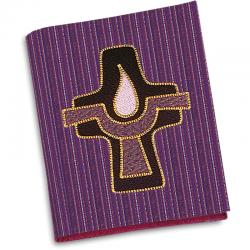  Purple Bible Cover - Designed Cross Motif - Prior Fabric 