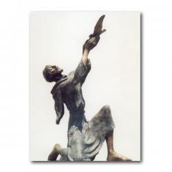  St. Francis of Assisi Vision w/Bird Statue - Bronze Metal (Custom) 