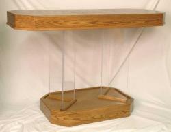  Communion Table - Wood Top & Base - \"THIS DO IN REMEMBRANCE OF ME\" - 5 Ft 