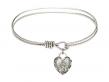  Our Lady of Guadalupe Heart Charm Bangle Bracelet 