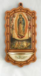  Our Lady of Guadalupe Holy Water Font, 7\" 