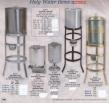  Satin Bronze Base Stainless Steel Holy Water Dispenser/Tank: 2610 Style - 46" Ht 