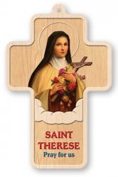  5\" ST. THERESE LASER ENGRAVED CROSS 