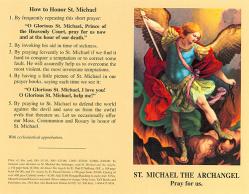  \"Prayer to Saint Michael\" Prayer/Holy Card (Paper/100) 